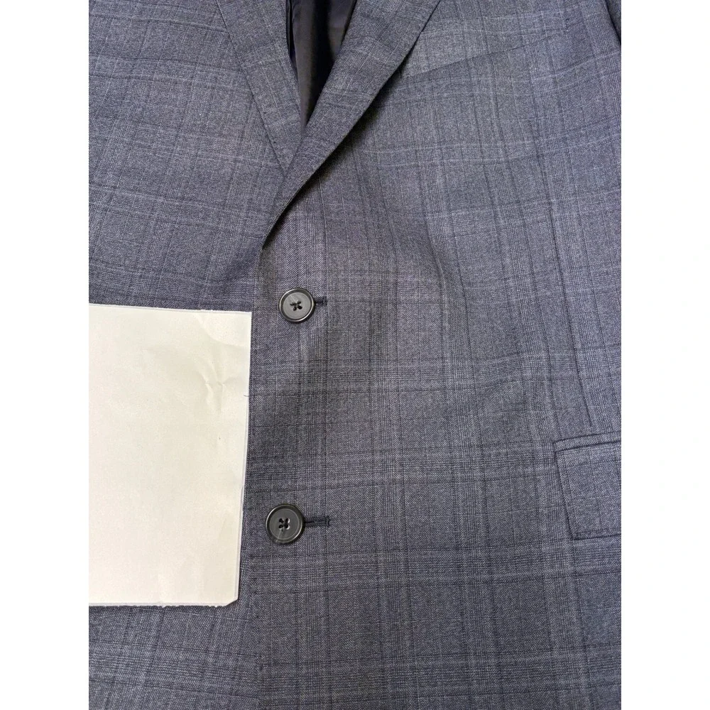Brooks Brothers 1818 Regent Blue Glen‎ Plaid Wool Blazer Sport 44R Mens Made USA